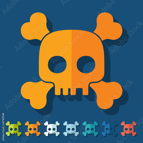 Flat design: skull