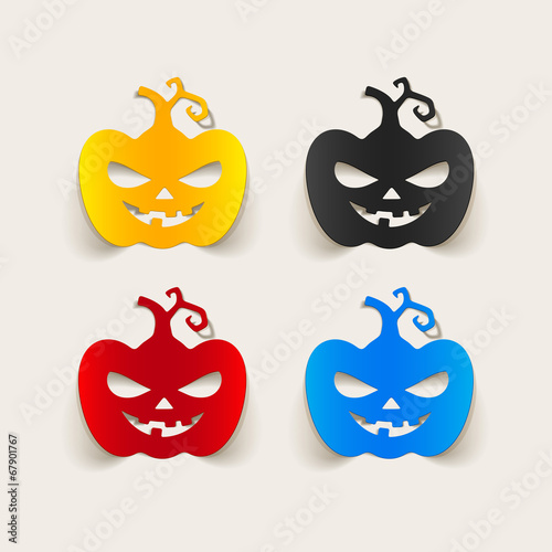 realistic design element: pumpkin