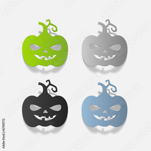 realistic design element: pumpkin