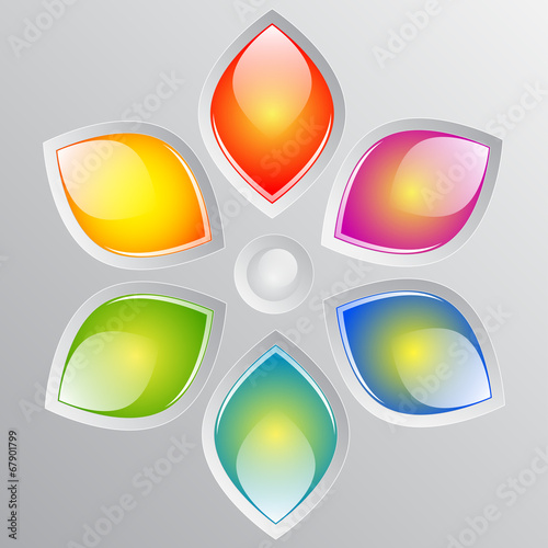 Abstract colorful flower