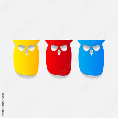 realistic design element: owl