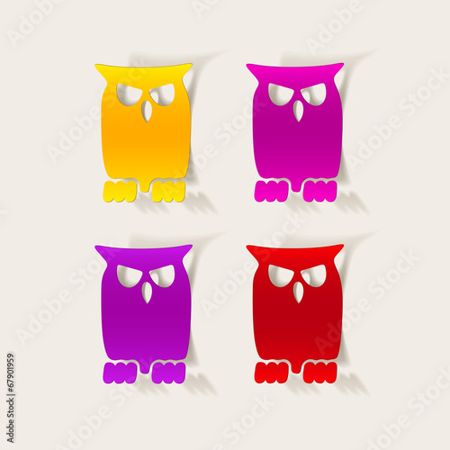 realistic design element: owl