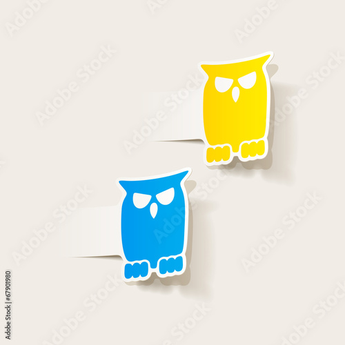 realistic design element: owl