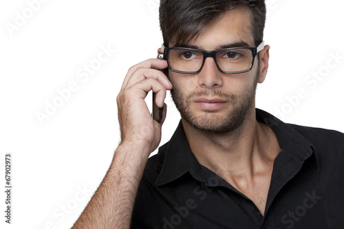 Young businessman on the phone