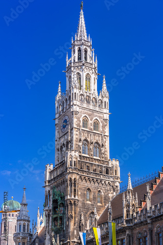 The New Town Hall architecture in Munich  Germany