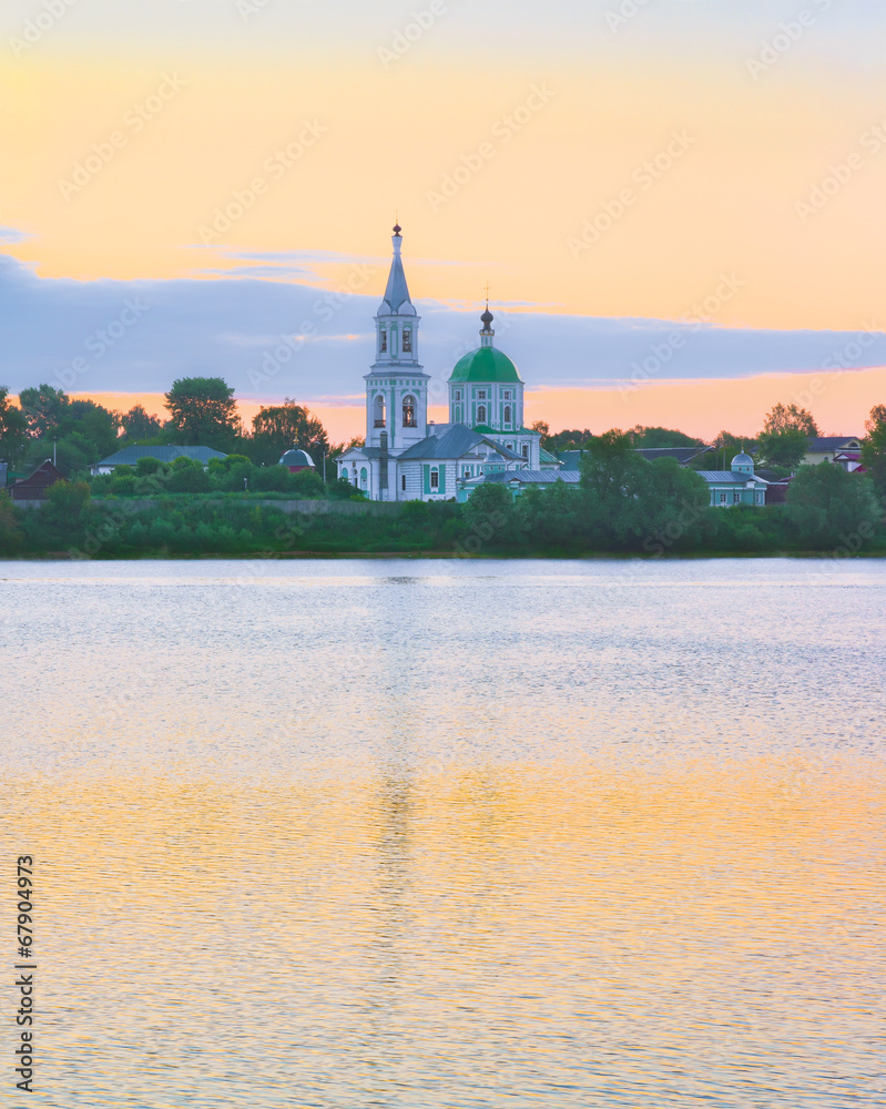 Volga river in Tver, Russia