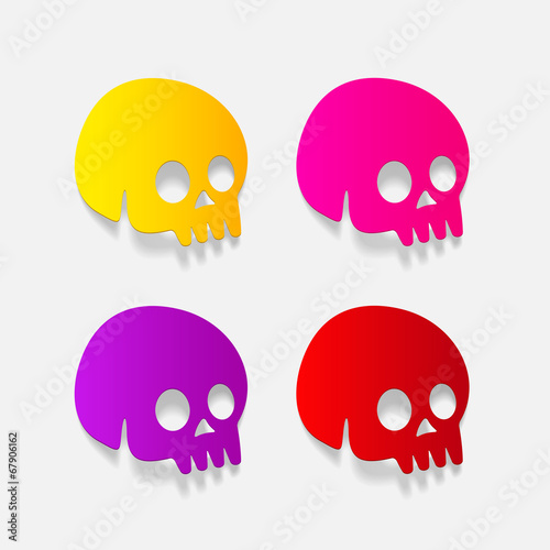 realistic design element: skull