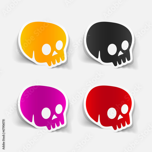 realistic design element: skull