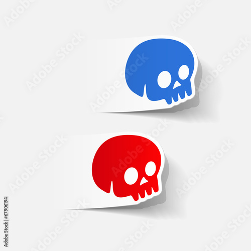 realistic design element: skull
