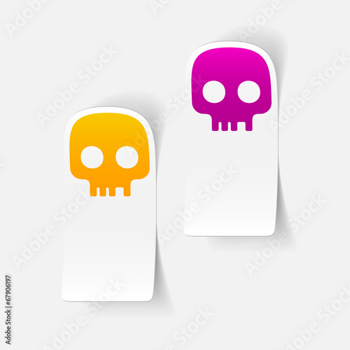 realistic design element: skull