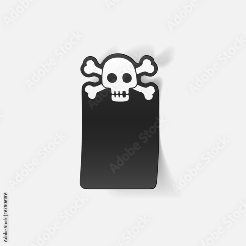 realistic design element: skull