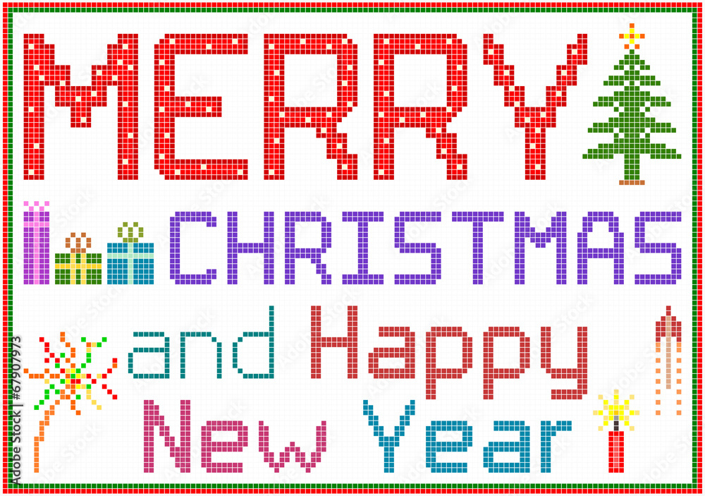 Merry Christmas in Pixels Merry Christmas in Pixels