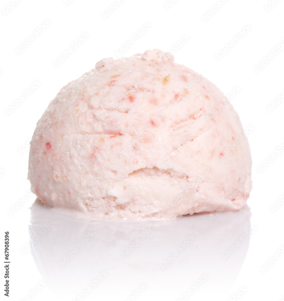 Asian desert. Ginger ice cream isolated on white background Asian desert. Ginger ice cream isolated on white background