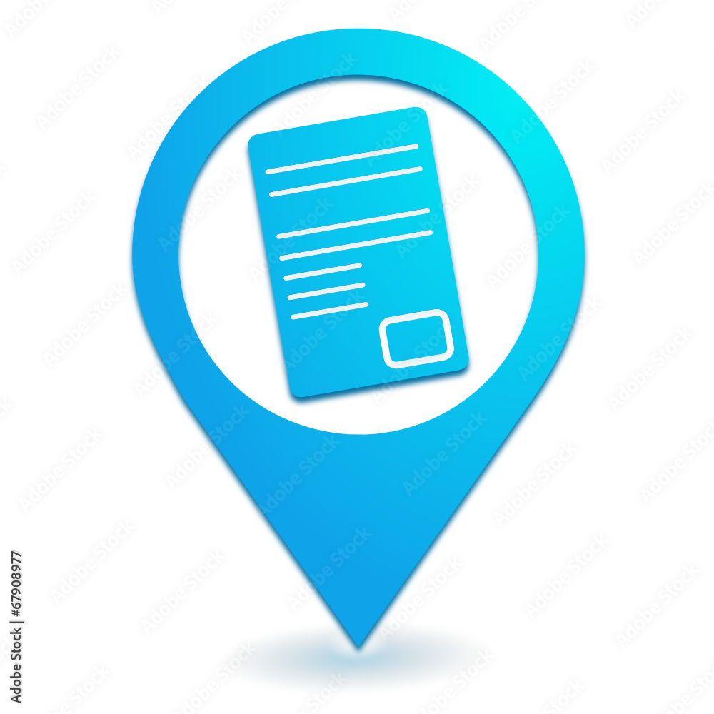 document sur symbole localisation bleu