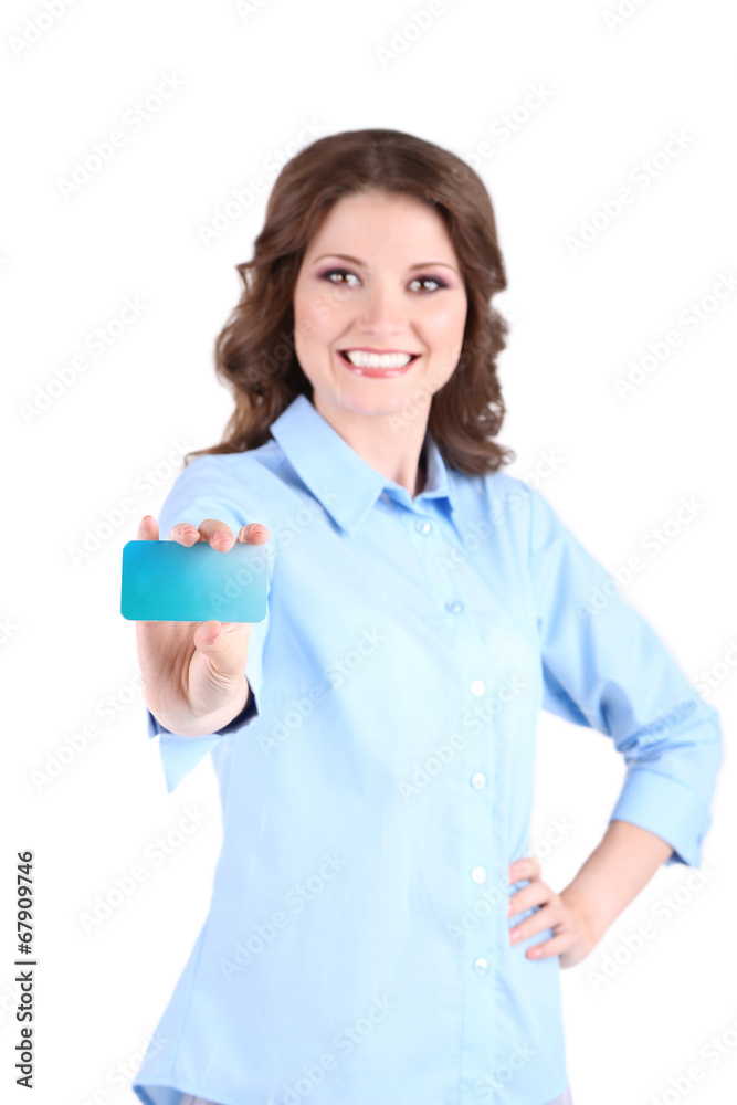 Young business woman isolated on white Young business woman isolated on white