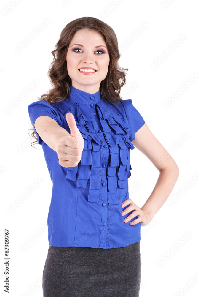 Young business woman isolated on white Young business woman isolated on white