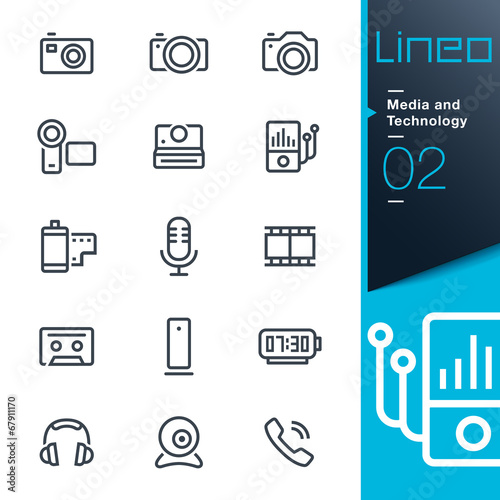 Lineo - Media and Technology outline icons
