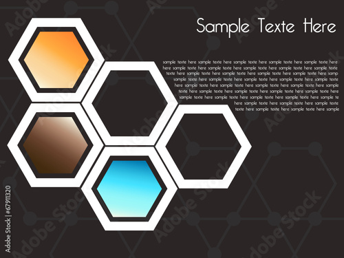 Nano Technology. Polygon vector infographic