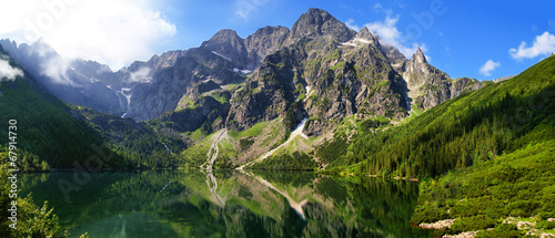 Beautiful scenery of Tatra mountains and Eye of the Sea
