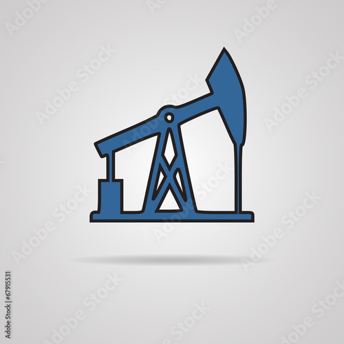 Oil rig vector icon