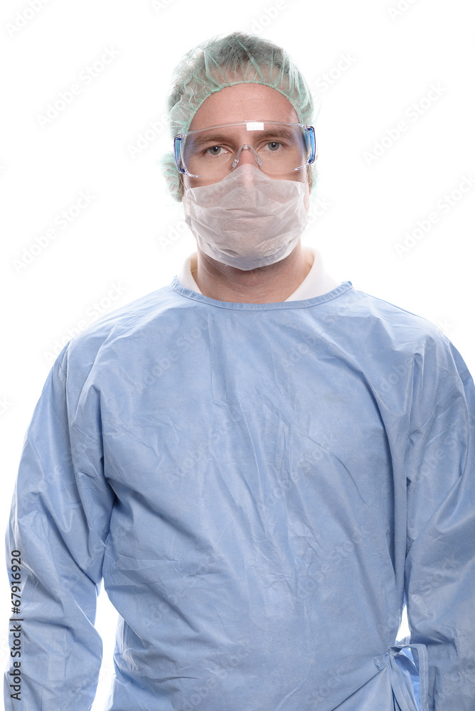 Portrait eines Chirurgen oder Krankenpflegers Portrait eines Chirurgen oder Krankenpflegers