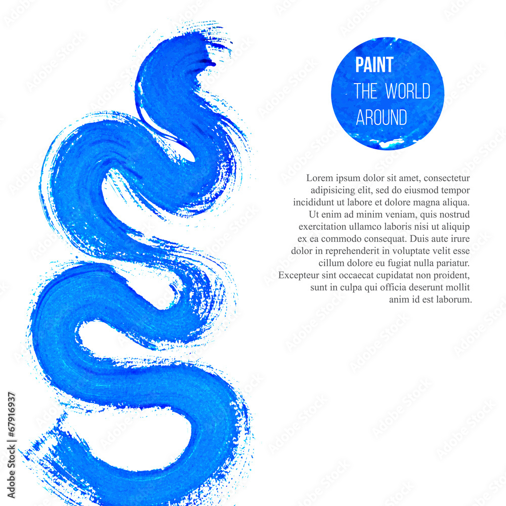 Obraz premium abstract blue brush stroke