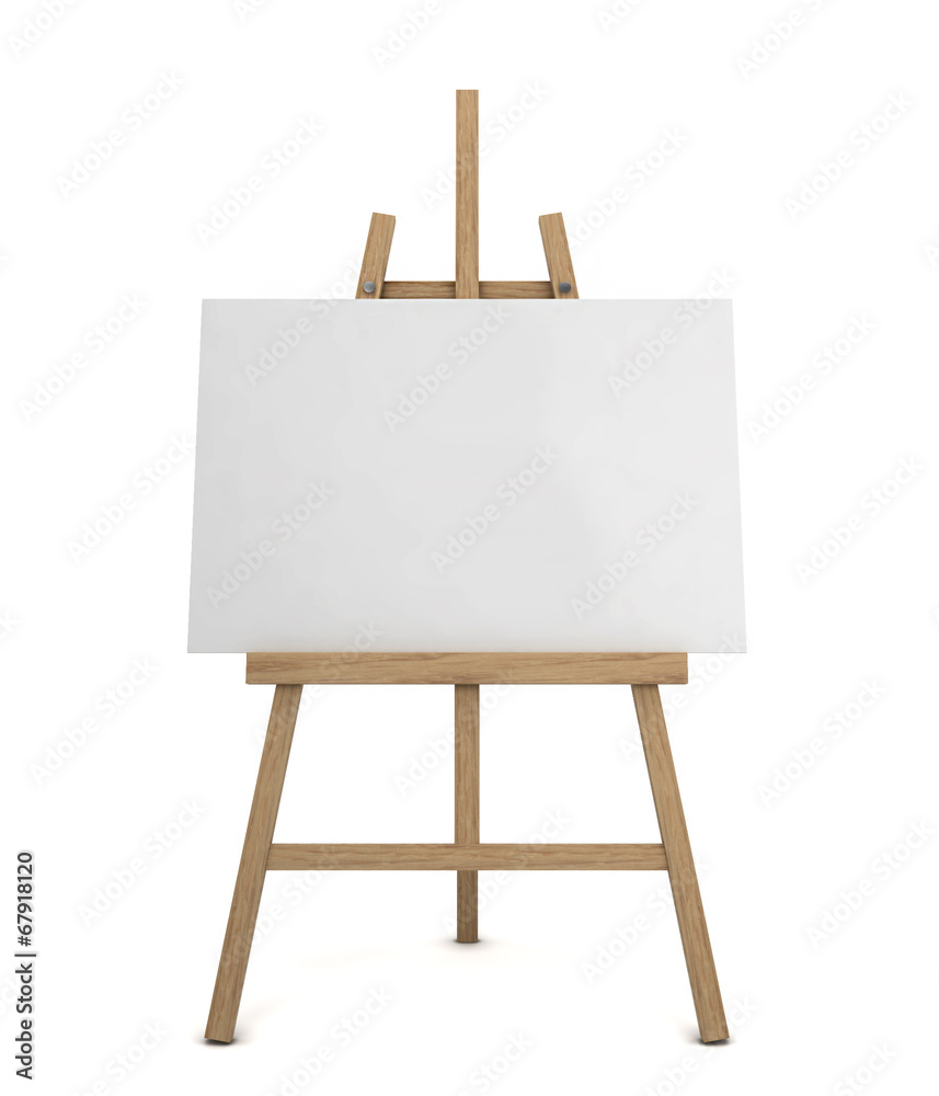 Easel with blank canvas Easel with blank canvas