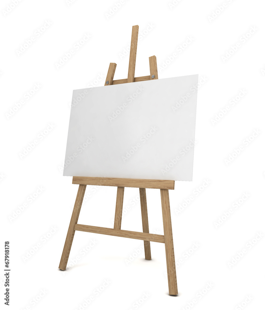 Easel with blank canvas Easel with blank canvas