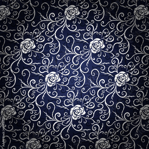 Roses and thorns background