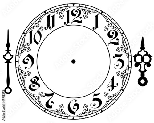 Vector vintage clock