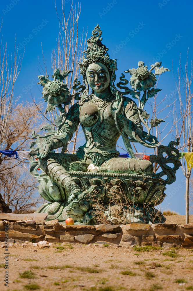 Buddhist statue at O Sel Ling, Alpujarra, Spain