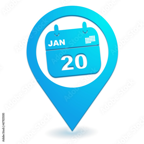 agenda sur symbole localisation bleu