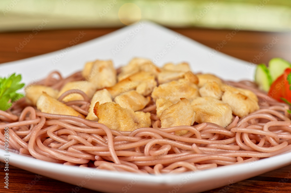 pasta with chicken meat pasta with chicken meat