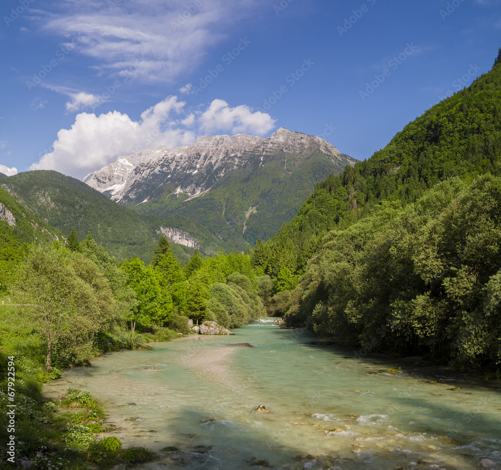 	Rzeka Soca,Słowenia,Alpy Julijskie