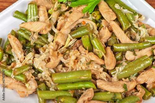 Green beans with chicken
