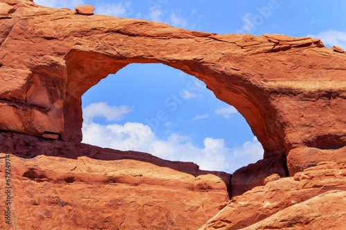 Red Brown Skyline Arch Rock Arches National Park Moab Utah