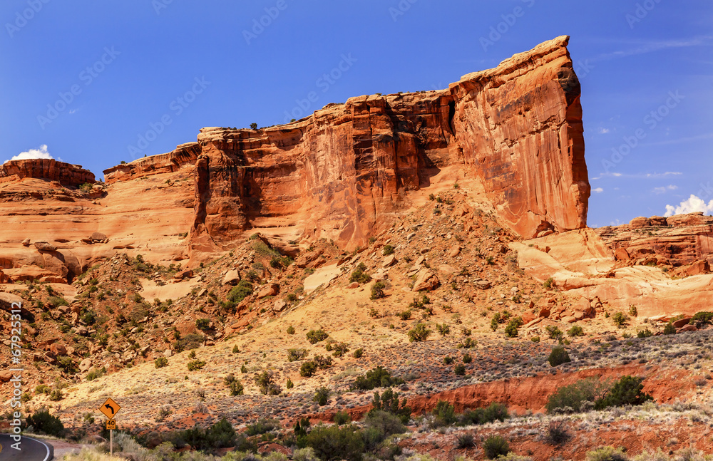Fototapeta premium Tower Babel Rock Formation Canyon Arches National Park Moab Utah