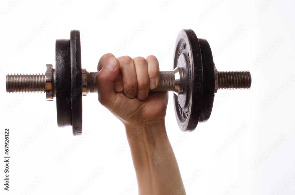 Hand with dumbbell Hand with dumbbell