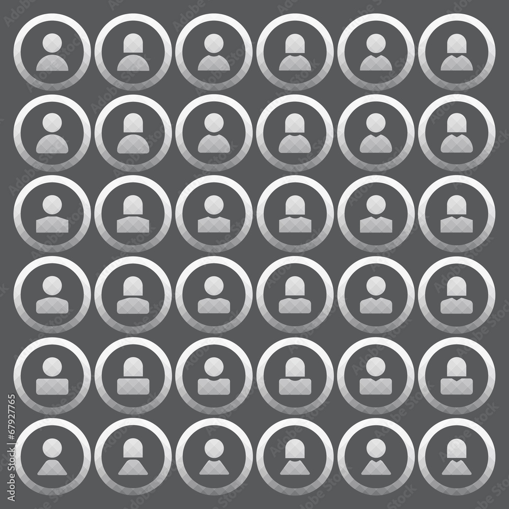 Vector of transparent icon, user and person set Vector of transparent icon, user and person set