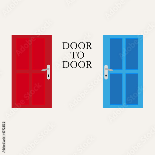 door to door vector graphic