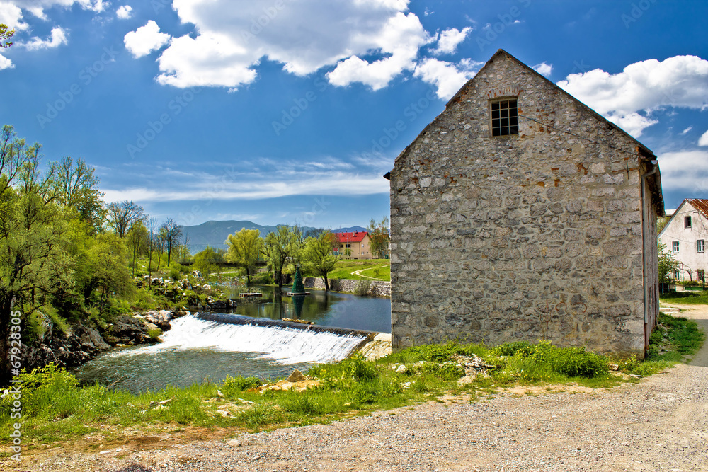 River Novcica in Town of Gospic River Novcica in Town of Gospic