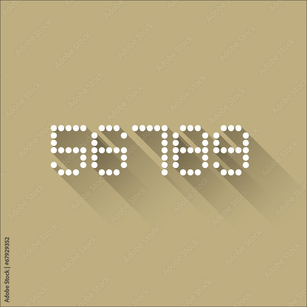 Obraz premium 5 6 7 8 9 - Flat Dots Alphabet