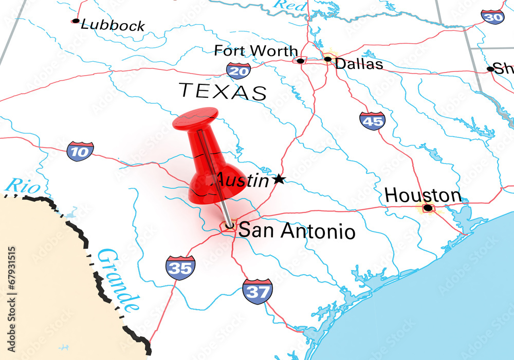 Naklejka premium Destination San Antonio