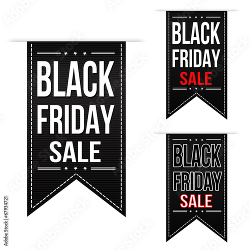 Black friday sale banner design set