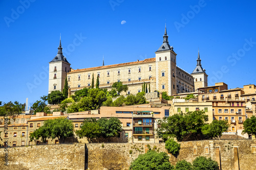 View of the Alcazar in Toledo, Spain