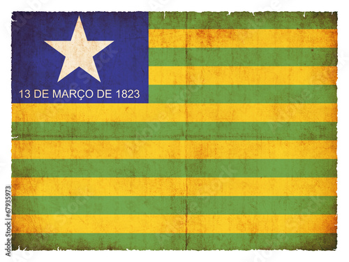 Grunge Flagge Piaui (Brasilien)