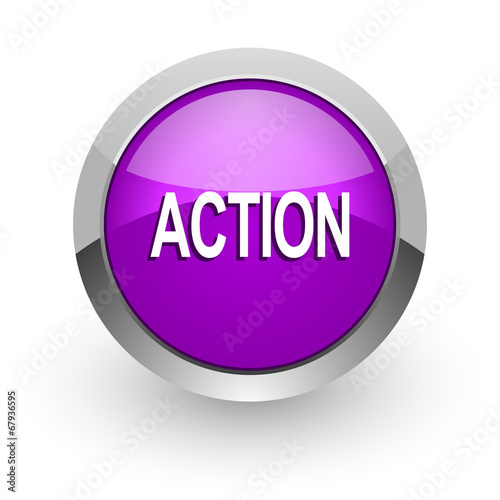 action pink glossy web icon