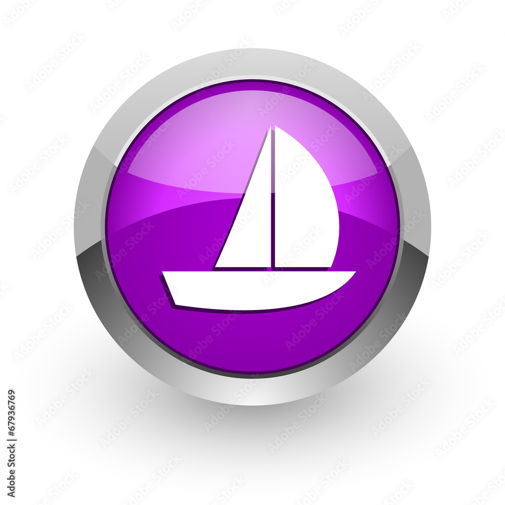 yacht pink glossy web icon yacht pink glossy web icon