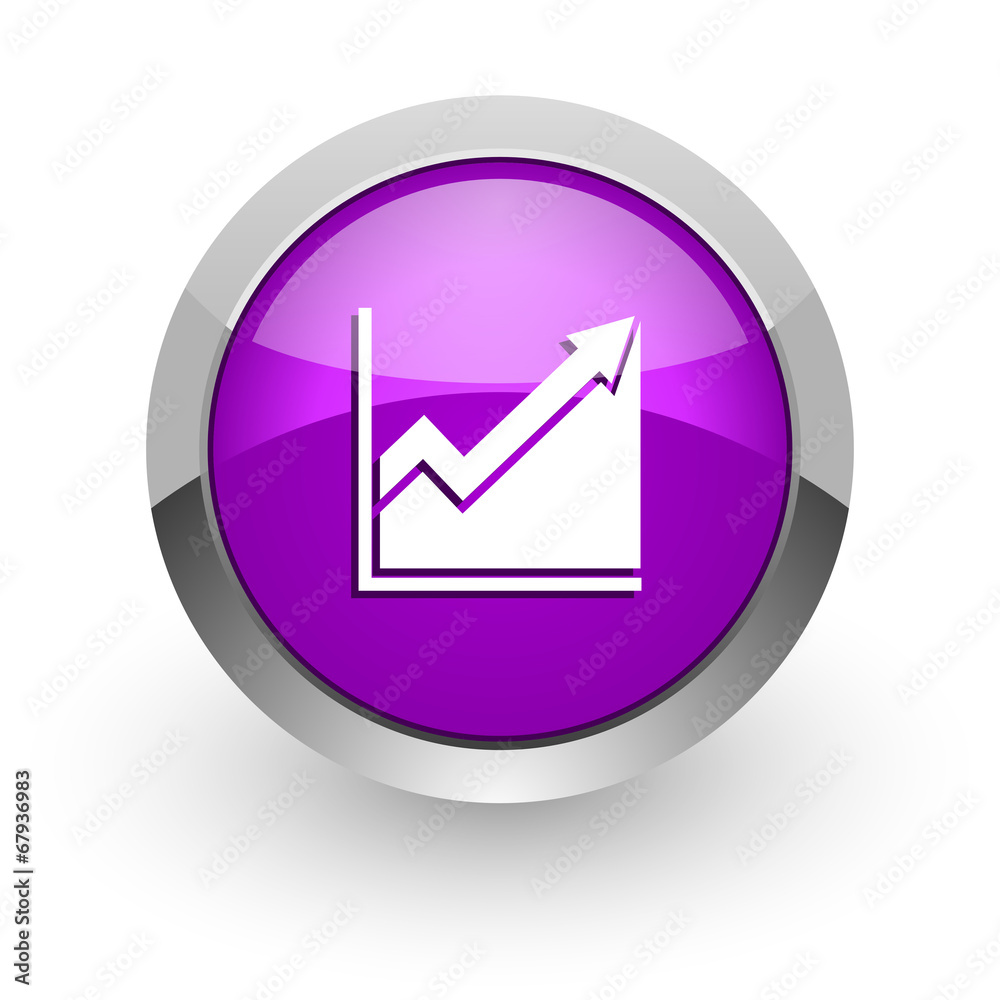 histogram pink glossy web icon histogram pink glossy web icon