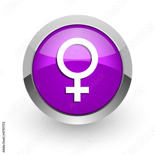 female pink glossy web icon